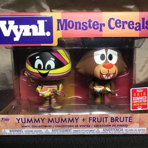 Yummy Mummy & Fruit Brute 2018 SDCC Funko Pop Vynl